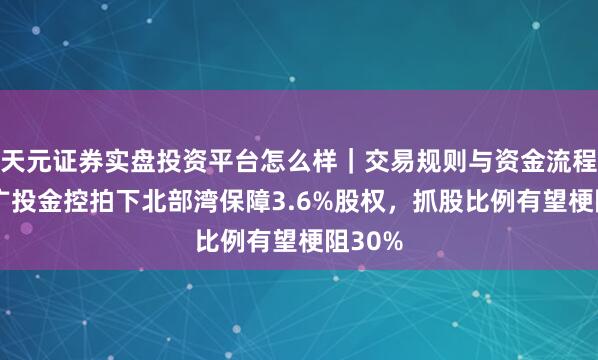 天元证券实盘投资平台怎么样|交易规则与资金流程解析 广投金控拍下北部湾保障3.6%股权,抓股比例有望梗阻30%