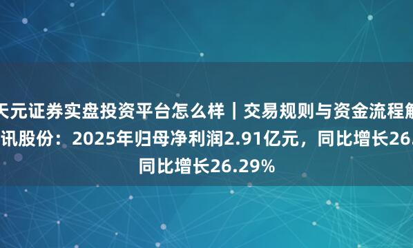 天元证券实盘投资平台怎么样|交易规则与资金流程解析 彩讯股份:2025年归母净利润2.91亿元,同比增长26.29%