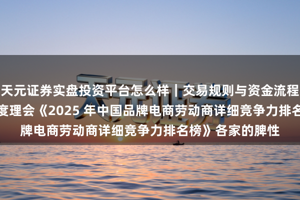 天元证券实盘投资平台怎么样｜交易规则与资金流程解析 2026 年深度理会《2025 年中国品牌电商劳动商详细竞争力排名榜》各家的脾性